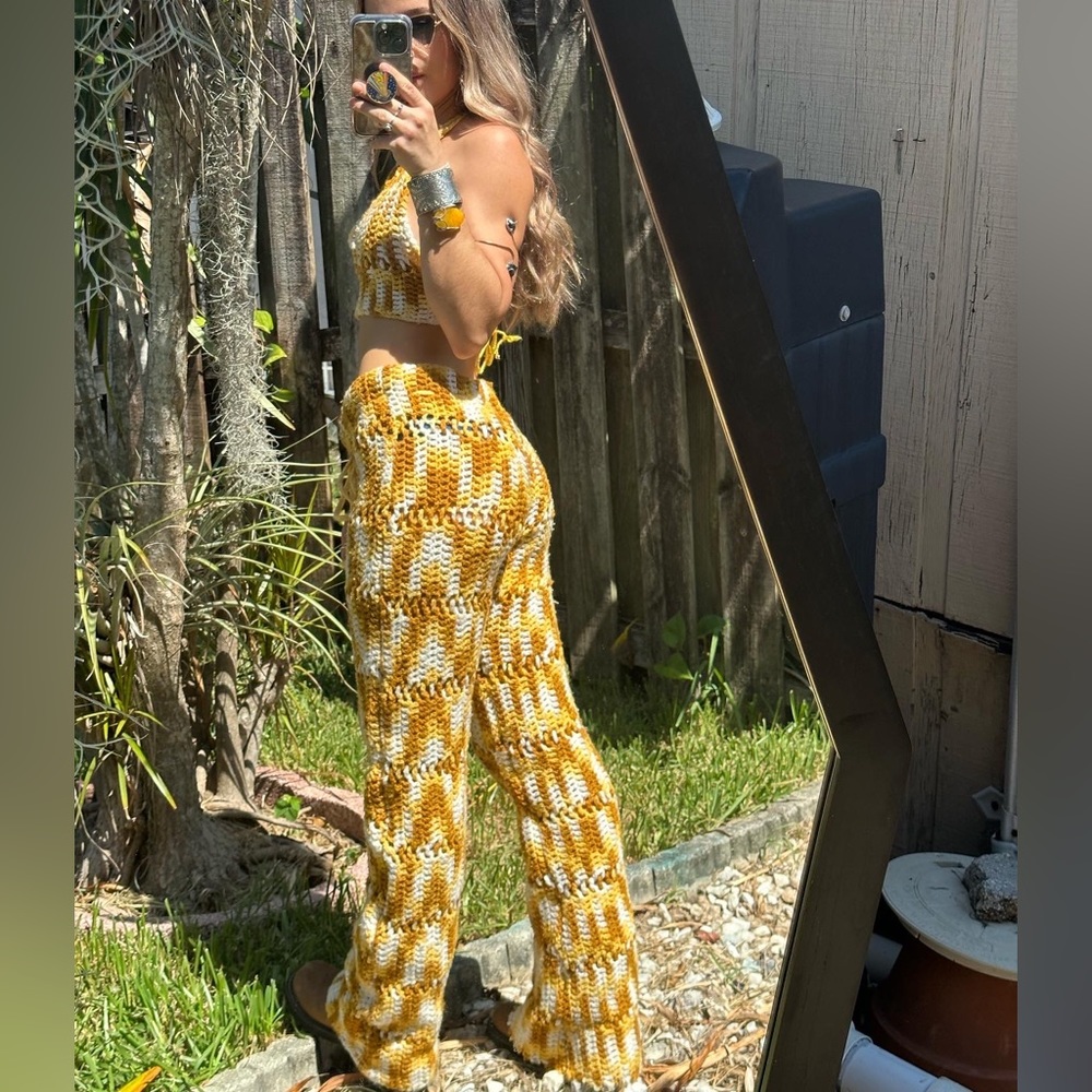 2 piece handmade crochet set